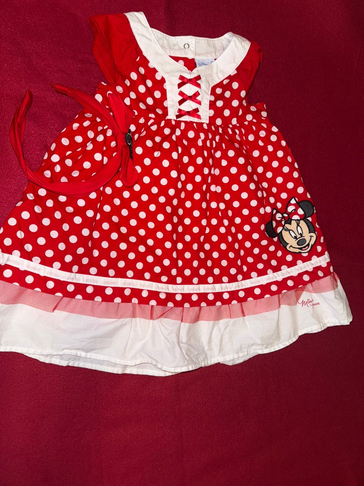 Leuke jurkje minnie mouse, Ophalen of Verzenden, Zo goed als nieuw, Meisje, Jurkje of Rokje