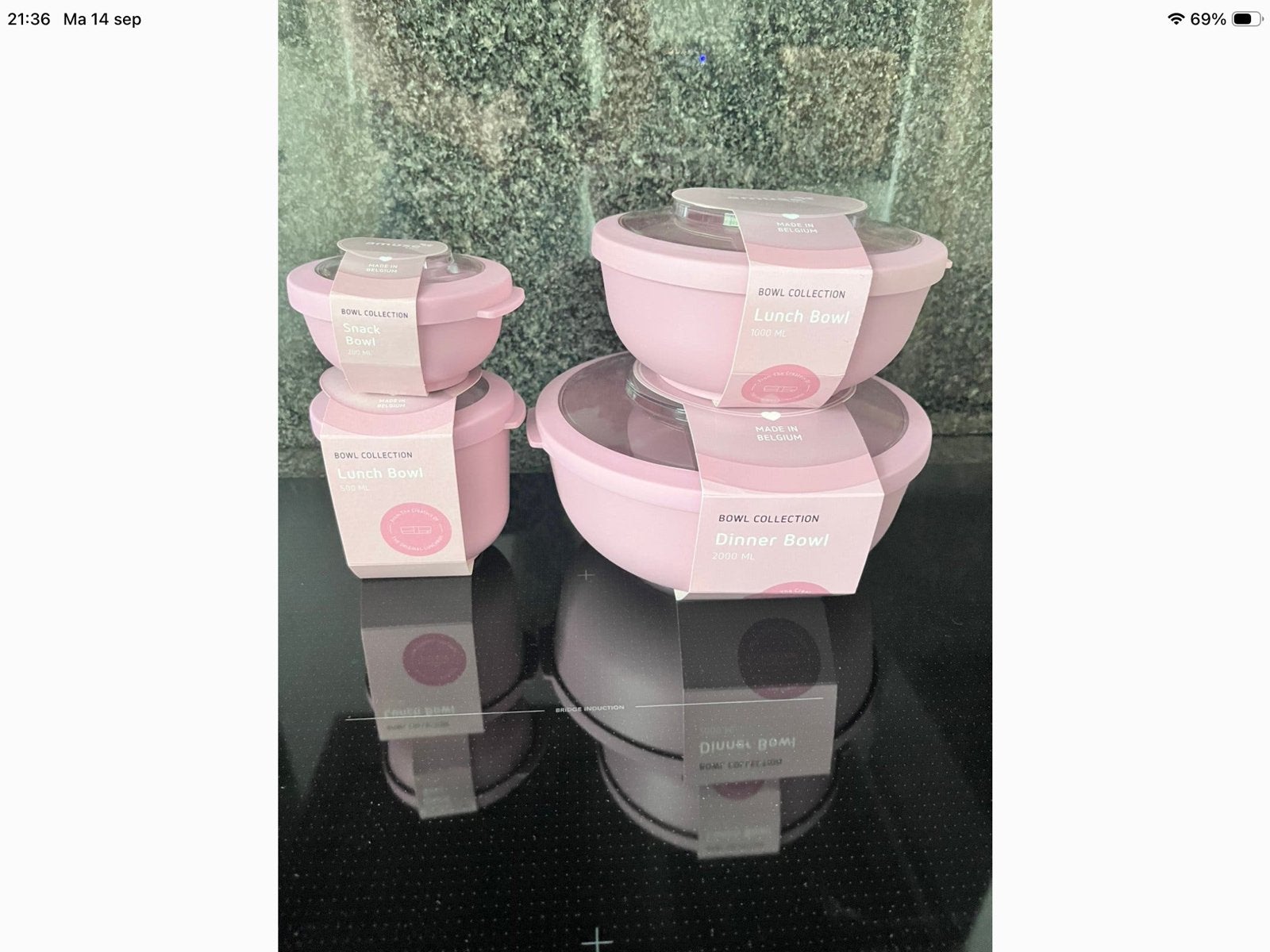 Roze amuse bewaarbakjes set - 4 stuks (nieuw), Kunststof, Nieuw, Ophalen of Verzenden, Voorraadpot