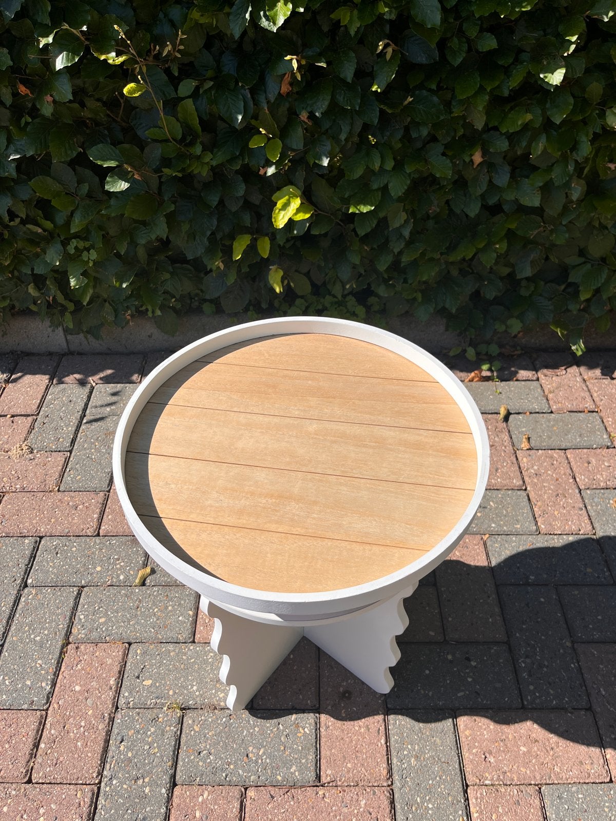 Stijlvol rond dienblad met hout, 45 tot 60 cm, Minder dan 55 cm, Rond, Ophalen of Verzenden