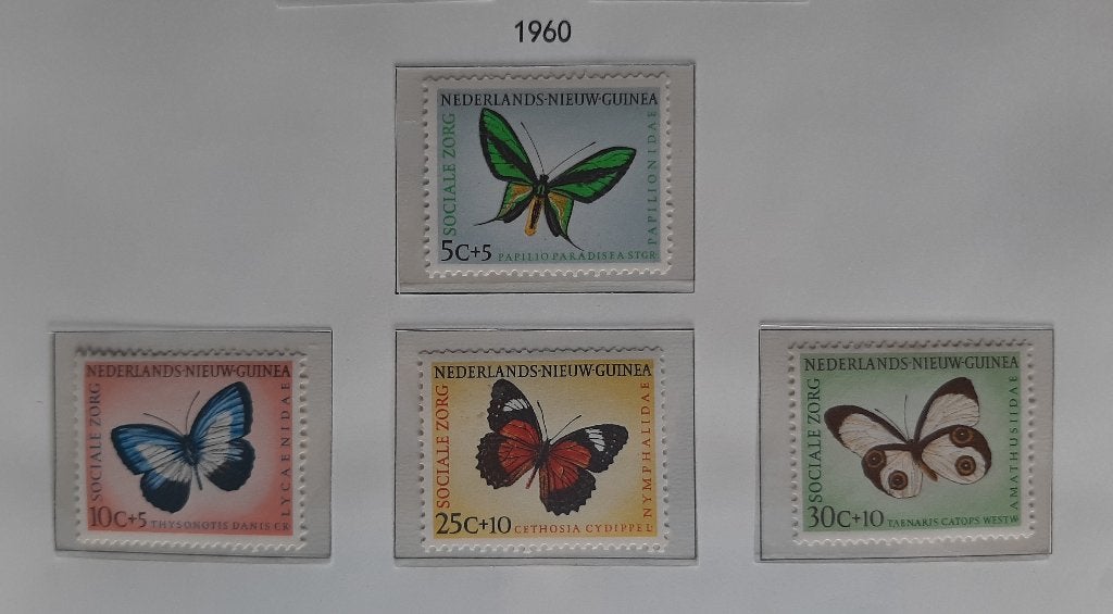 1960 Nederlands Nieuw Guinea Sociale Zorg Vlinders Postfris, Ophalen, Postfris, Nieuw-Guinea