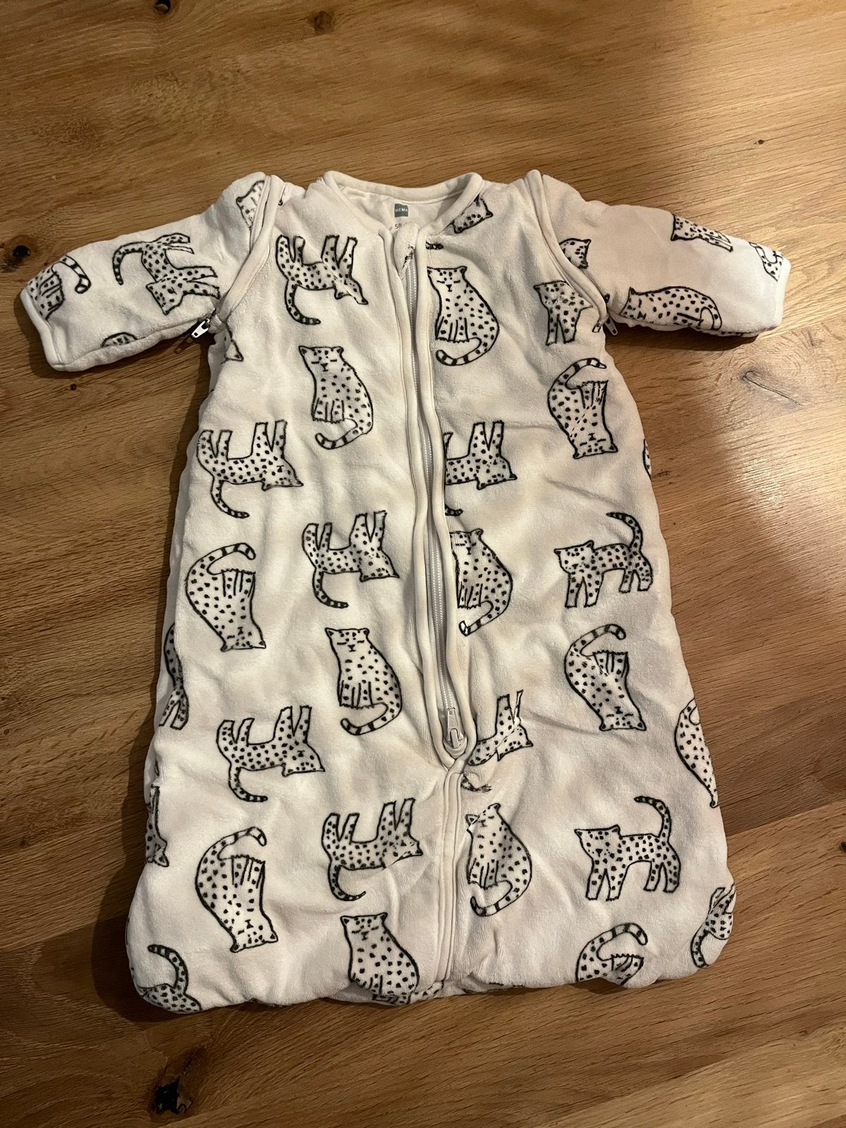 Hema winter slaapzak met luipaardprint, maat 50-62, Gebruikt, Ophalen of Verzenden, Hema, Slaapzak