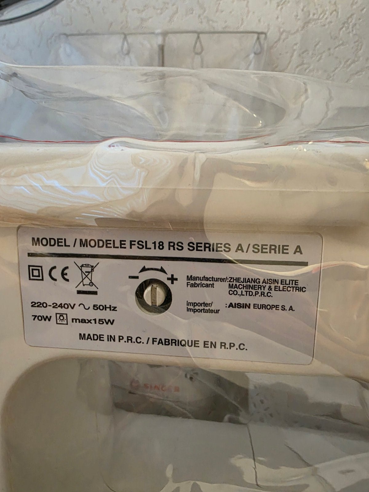 Toyota FSL18 RS Naaimachine -  Gebruikt, Ophalen, Gebruikt, Naaimachine, Overige merken