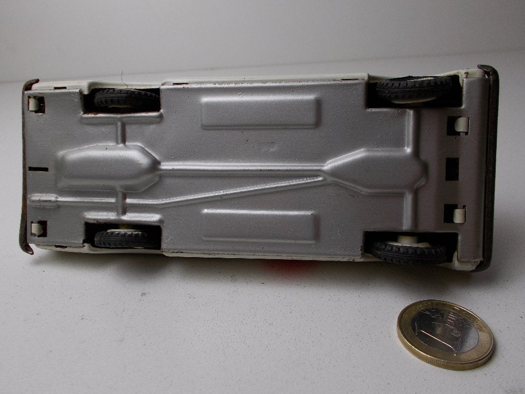 Jaren 60 BLIKKEN AMBULANCE + Friction motor (Werkt!) 20 cm!, Ophalen of Verzenden, Zo goed als nieuw, Auto, Overige merken
