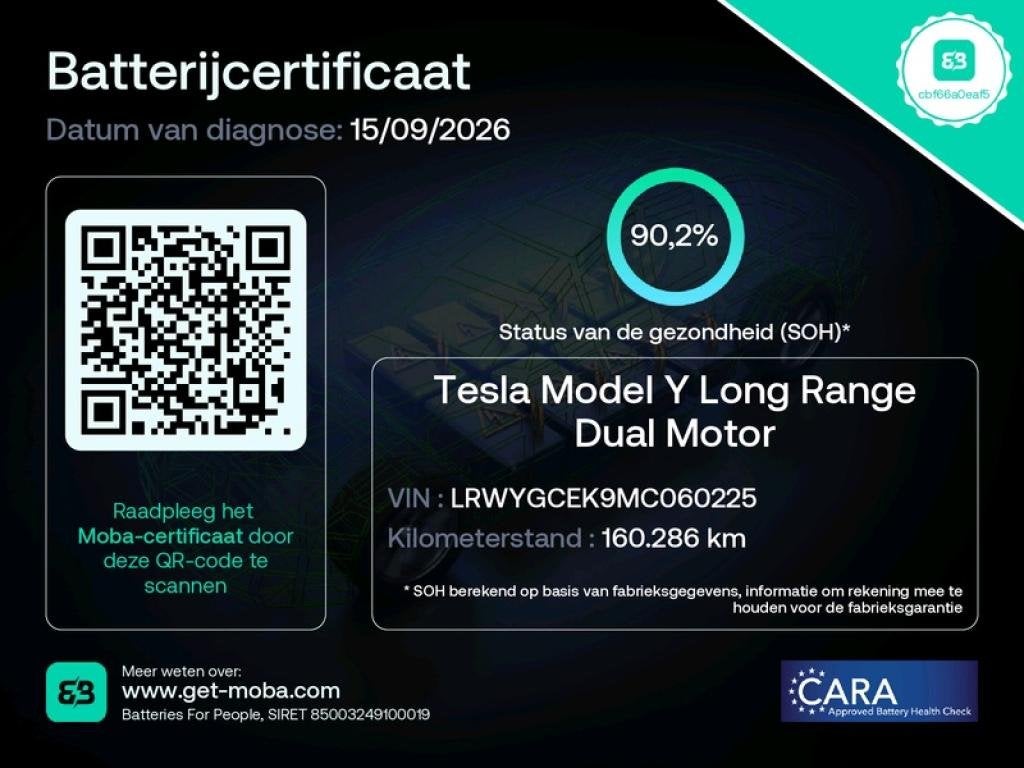 Foto 2 van Tesla Model Y Long Range 351pk AWD 90,2 SoH [ TREKHAAK+AUTOP