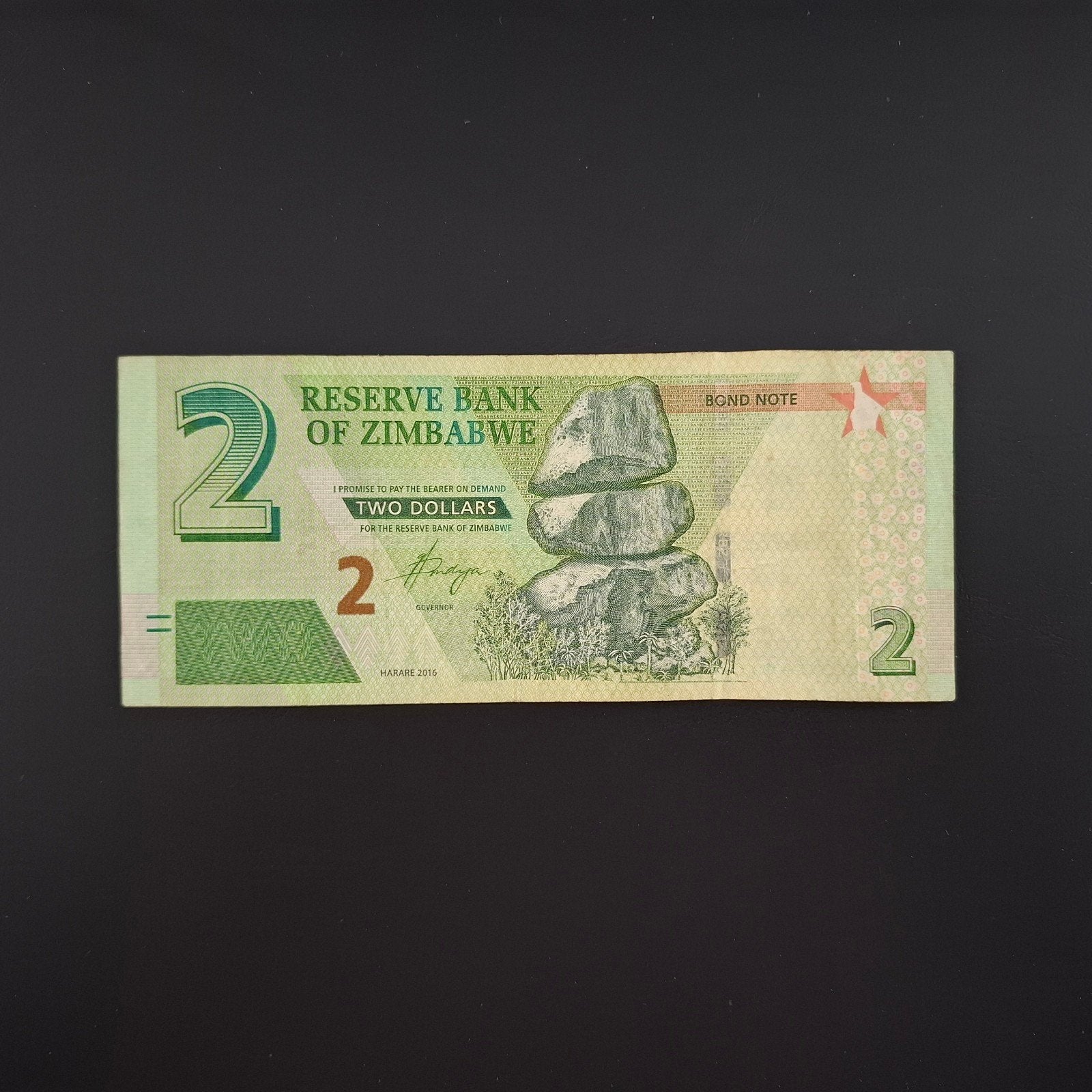 2 dollar Zimbabwe #054, Verzenden, Zimbabwe, Los biljet