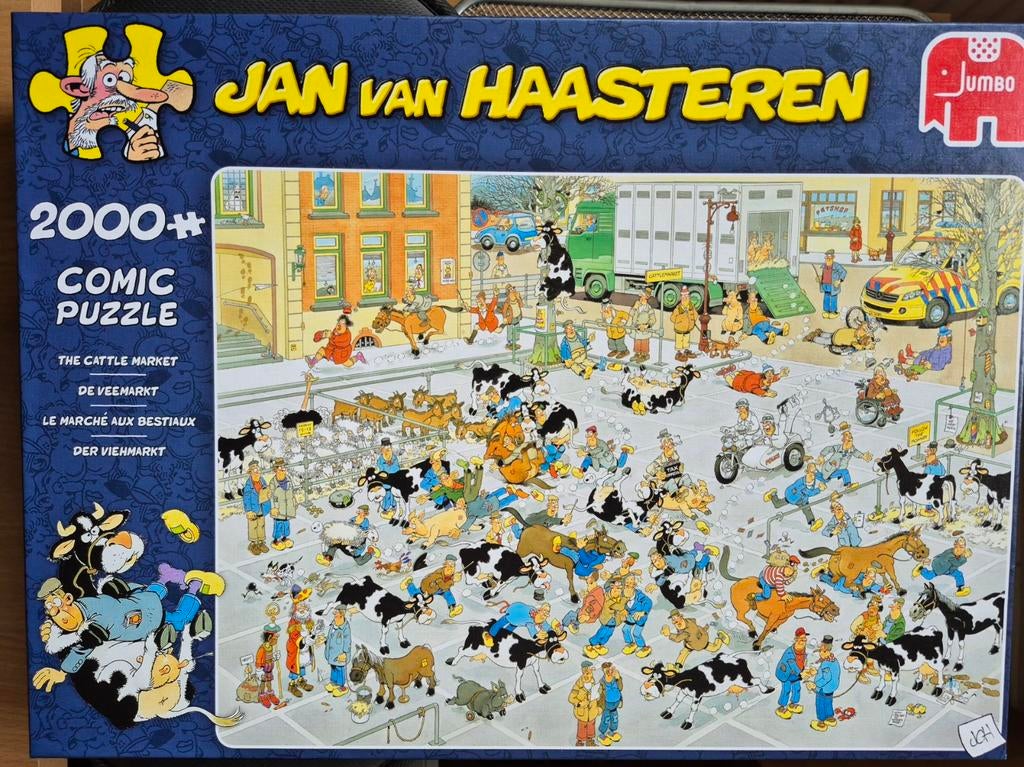 Jan van Haasteren,  de veemarkt, 2000 st, Ophalen of Verzenden, Meer dan 1500 stukjes, Zo goed als nieuw