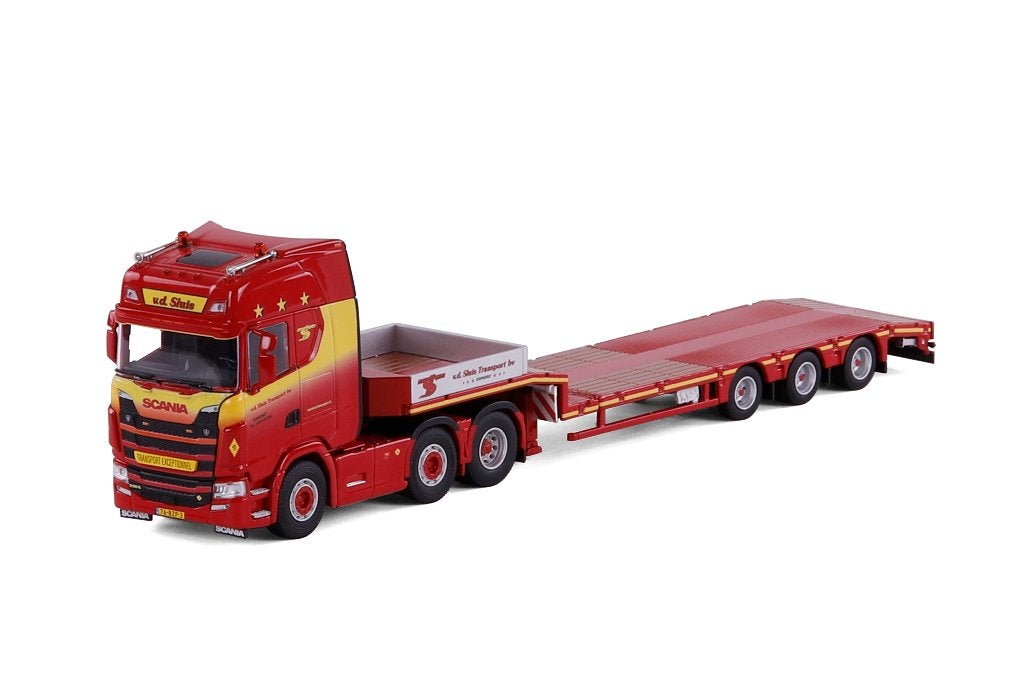 Scania S Highline met semi-dieplader - Van der Sluis, Hobby en Vrije tijd, Modelauto's | 1:50, Ophalen of Verzenden, Nieuw, Bus of Vrachtwagen