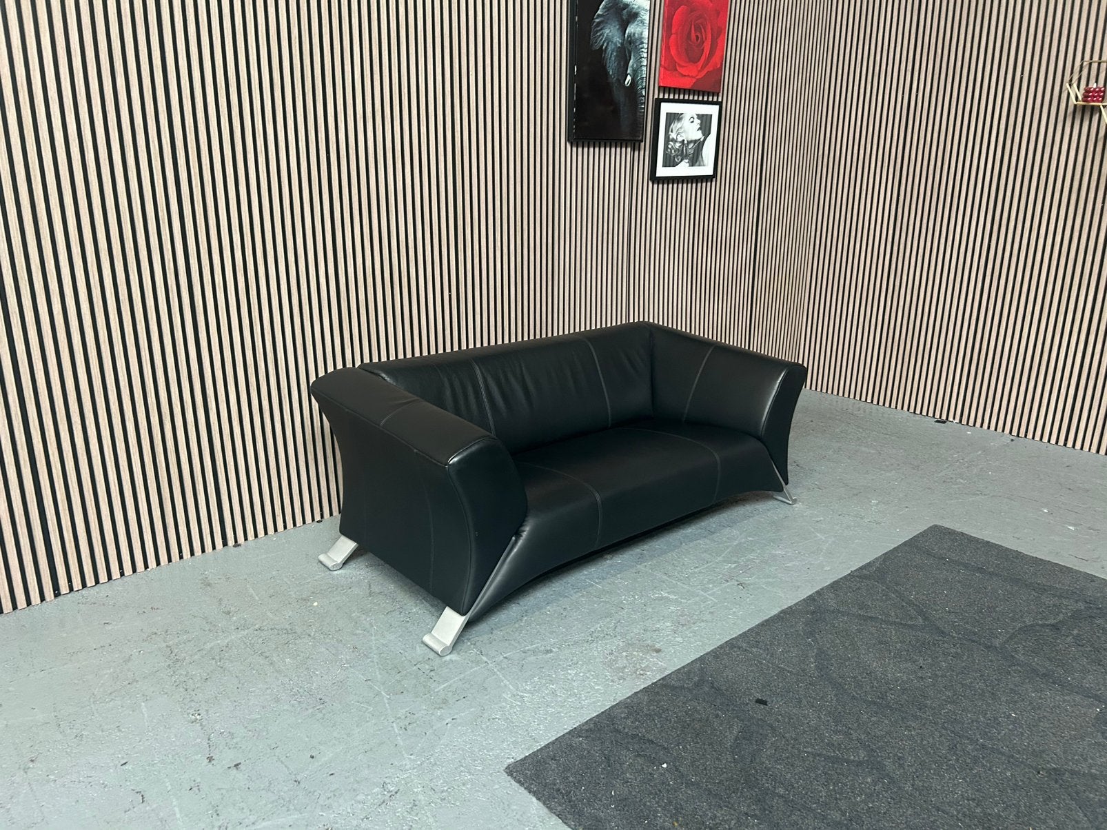 GRATIS LEVERING Rolf Benz 332 Bank Leer 189x86 GEREINIGD, Huis en Inrichting, Banken | Bankstellen, 150 tot 200 cm, Ophalen of Verzenden