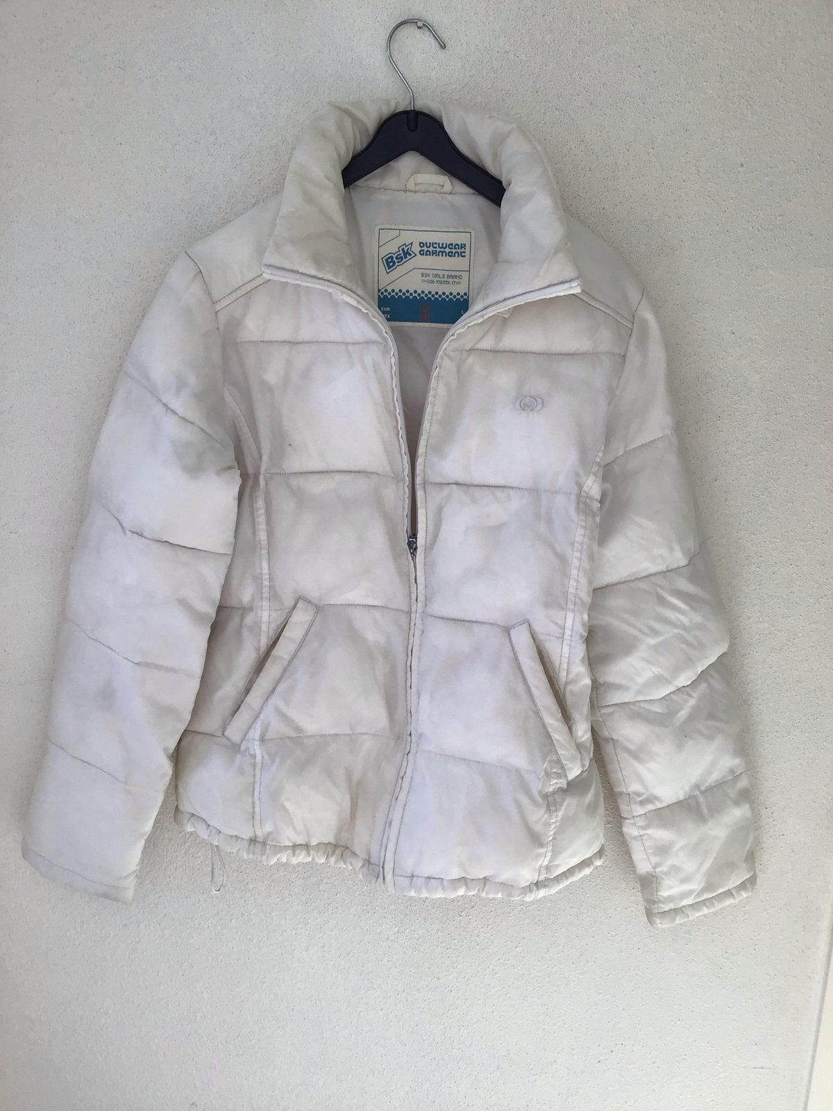 Witte BSK  jas maat M, merk Bershka, izgs, Ophalen of Verzenden, Zo goed als nieuw, Maat 38/40 (M), Wit