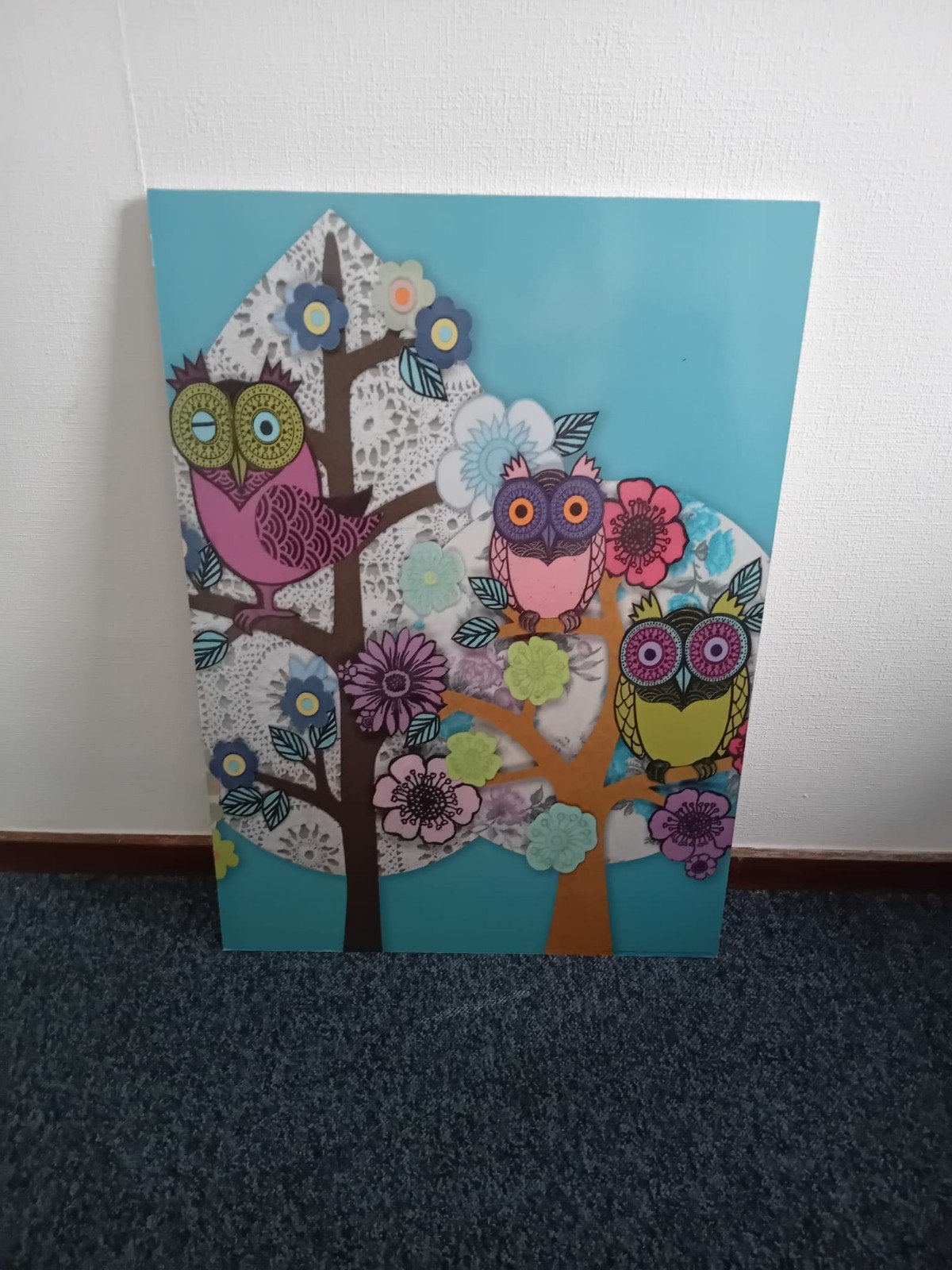 Uilen op kunststof, Ophalen, Meerkleurig, Zo goed als nieuw, Kunststof