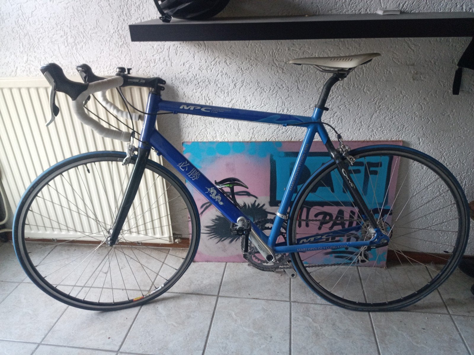Mooie blauwe racefiets - MPC, 28 inch, Gebruikt, Velgrem, Meer dan 20 versnellingen