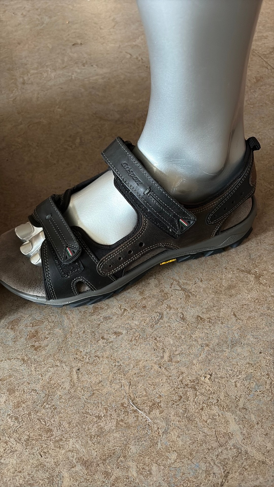 Leren heren sandaal maat 46, Sandalen, Zwart, Nieuw, Ophalen of Verzenden