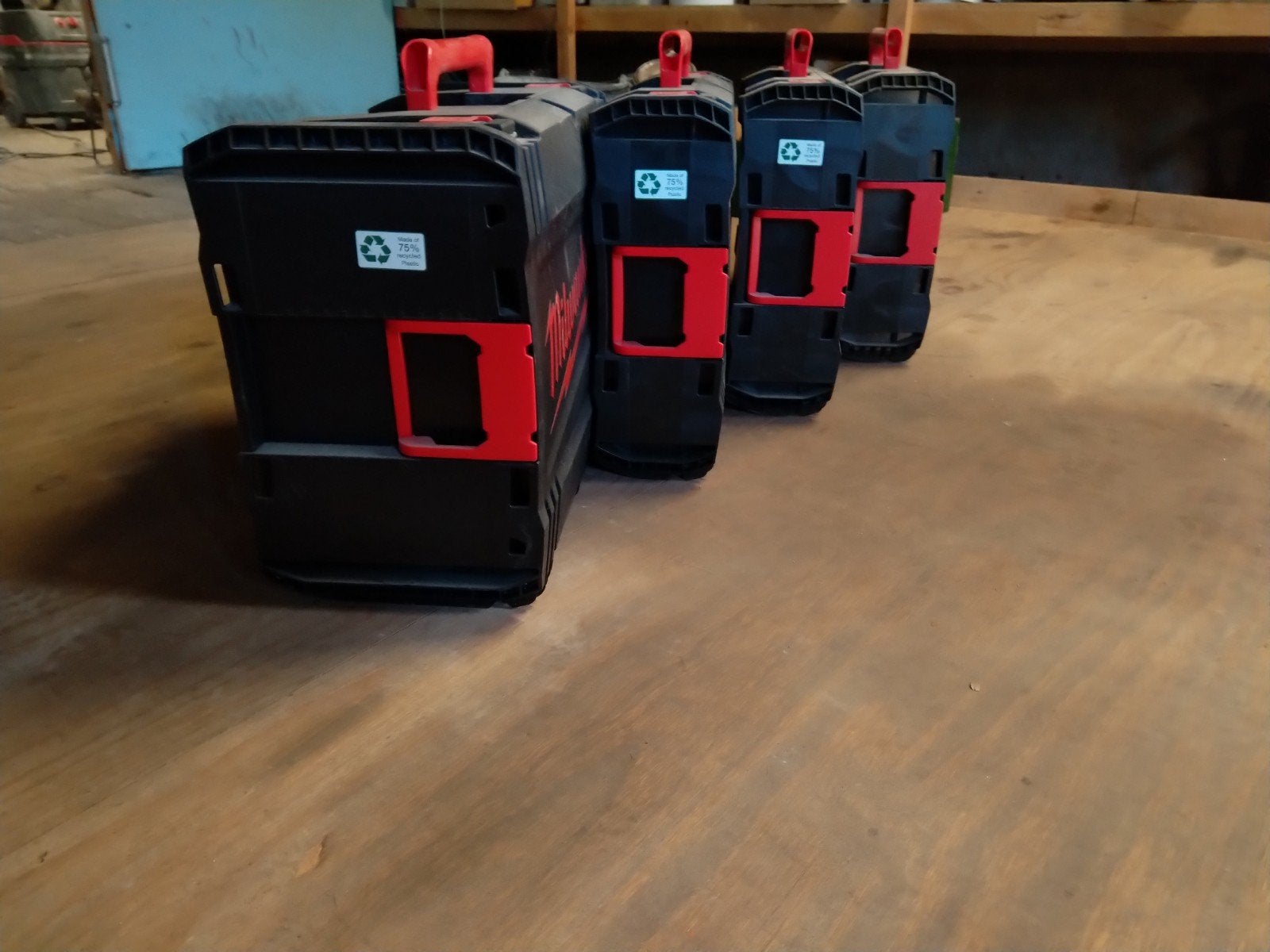 Milwaukee koffers - Set van 4 gereedschapskoffers, Ophalen of Verzenden, Gebruikt