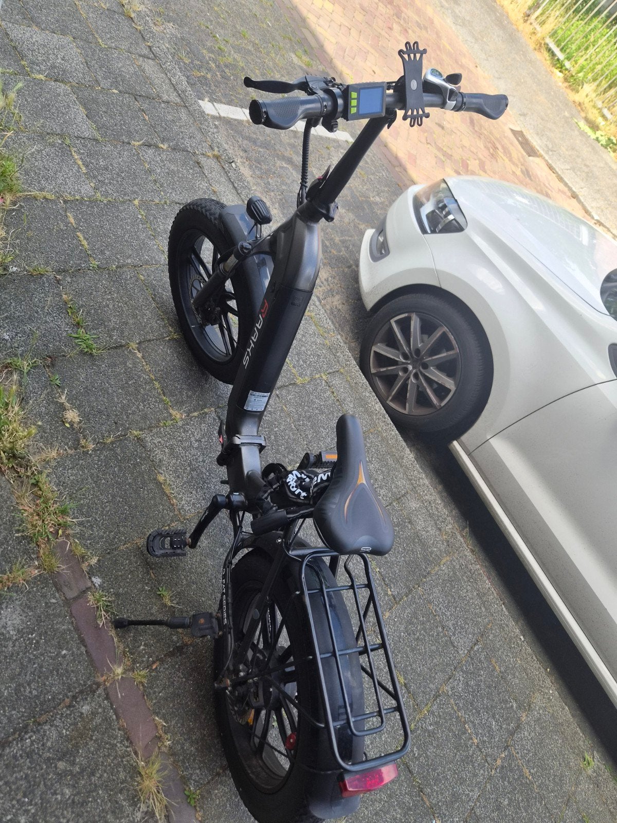 Opvouwbare elektrische fiets - Fatbike, Fietsen en Brommers, Elektrische fietsen, Zo goed als nieuw, Minder dan 47 cm, 30 tot 50 km per accu