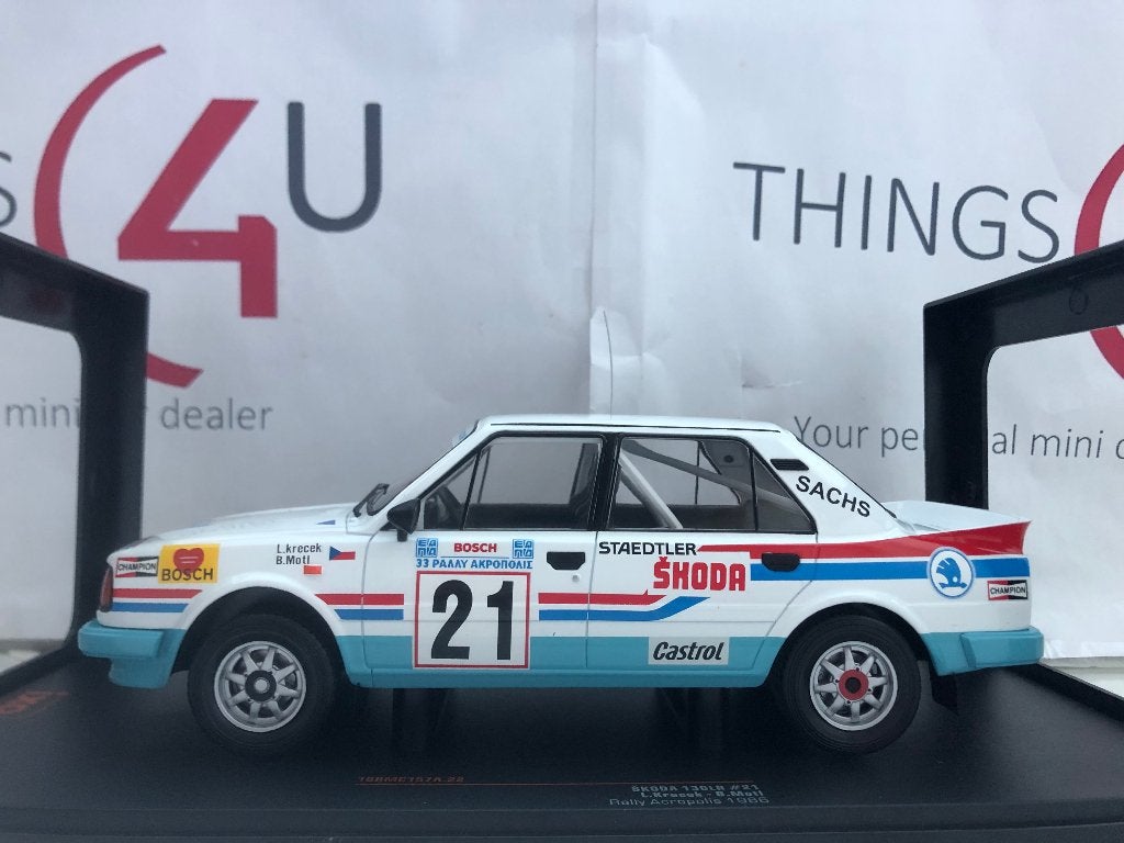 Ixo 1:18 Skoda 130 LR, No.21 Rally Acropolis L.Krecek/B.Motl, Ophalen of Verzenden, Nieuw, Auto, Overige merken