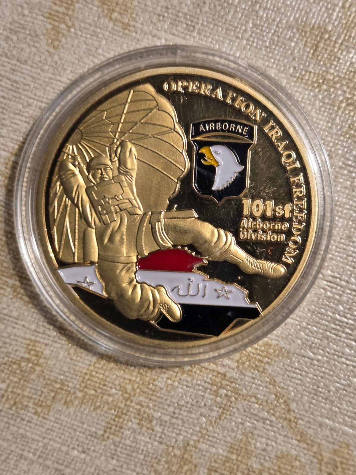 Operation Iraqi Freedom 101st Airborne Div. Herdenkingsmunt, Ophalen of Verzenden