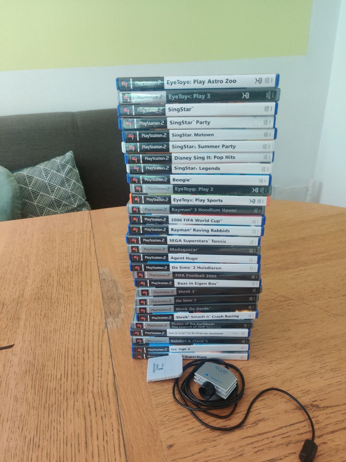 Collectie PlayStation 2 games met EyeToy en Memory Card, Muziek, Gebruikt, 1 speler, Eén computer