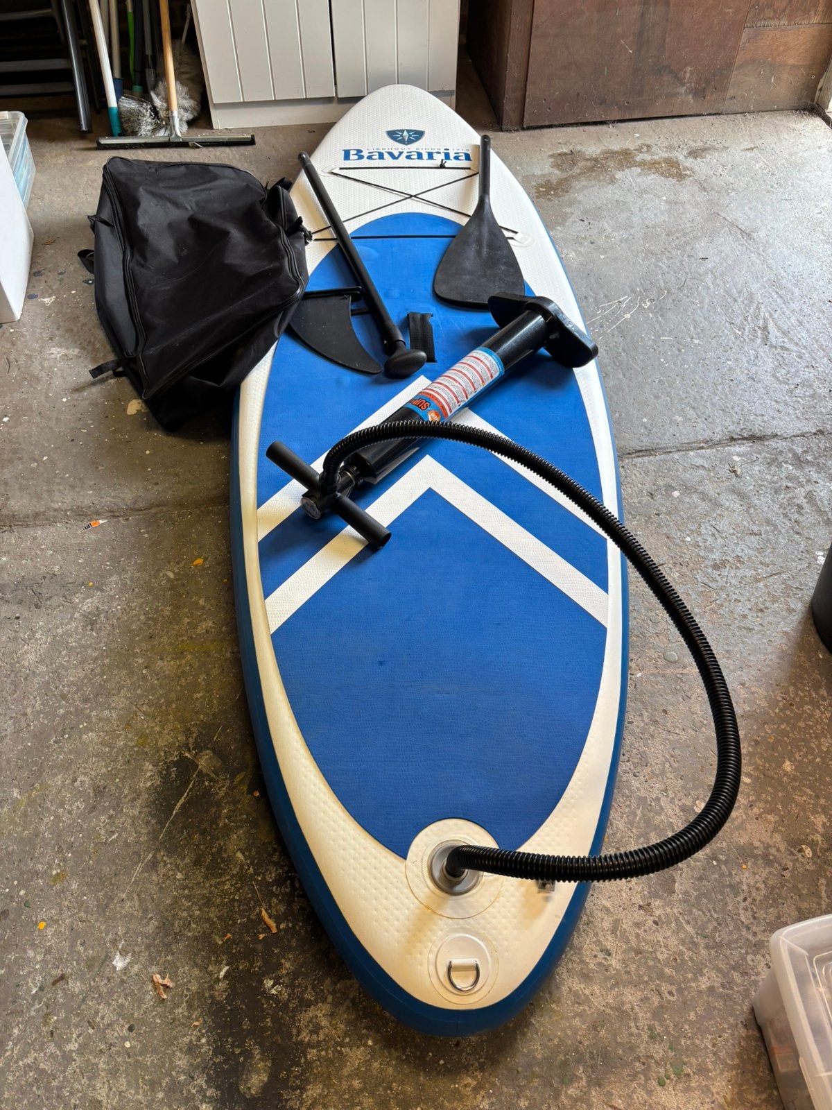 Bavaria sup.  245cm bij 70cm incl peddels vin en pomp, Ophalen, Zo goed als nieuw, SUP-boards