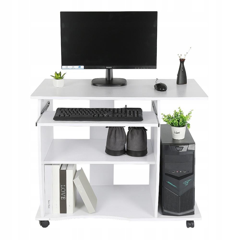 VOORRAAD Compact computerbureau Pepe Mat wit NIEUW, 90 cm, Spaanplaat of MDF, 50 cm, Nieuw