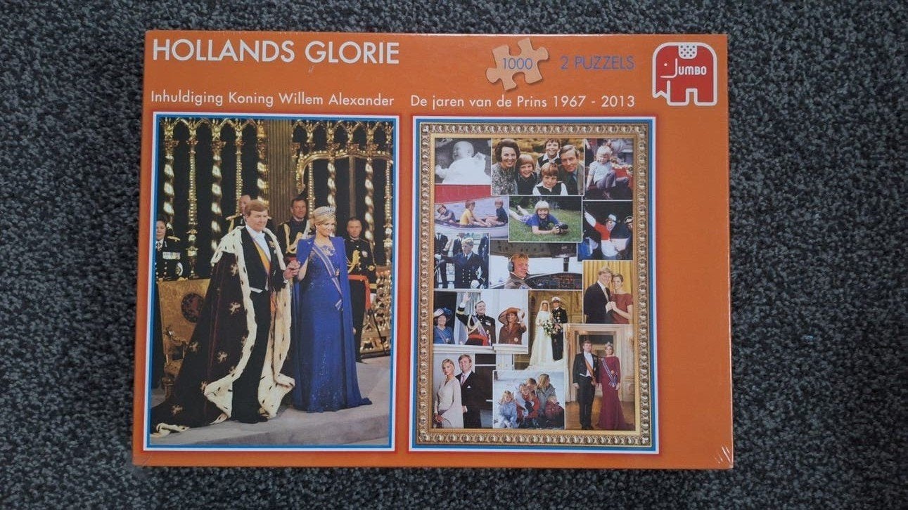 Jumbo Hollands Glorie 1000 stukjes puzzel Koningshuis, Ophalen of Verzenden, 500 t/m 1500 stukjes, Nieuw, Legpuzzel