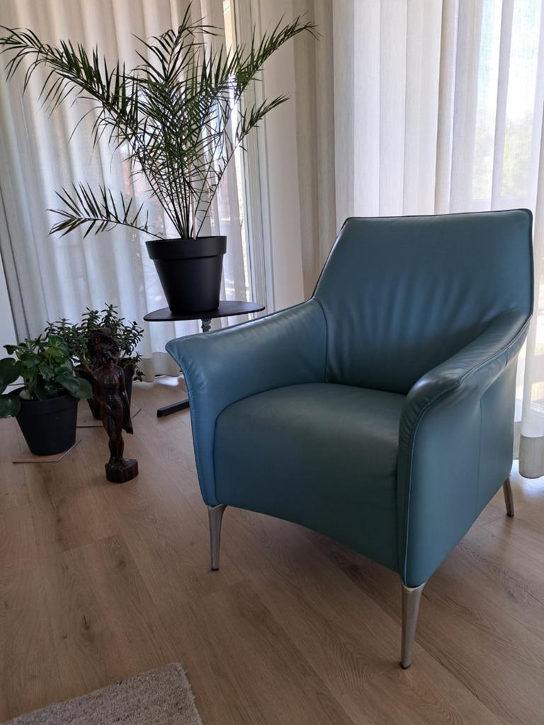 Leolux Mayuro fauteuil - Zo goed als nieuw., Ophalen, 75 tot 100 cm, Zo goed als nieuw, Leer
