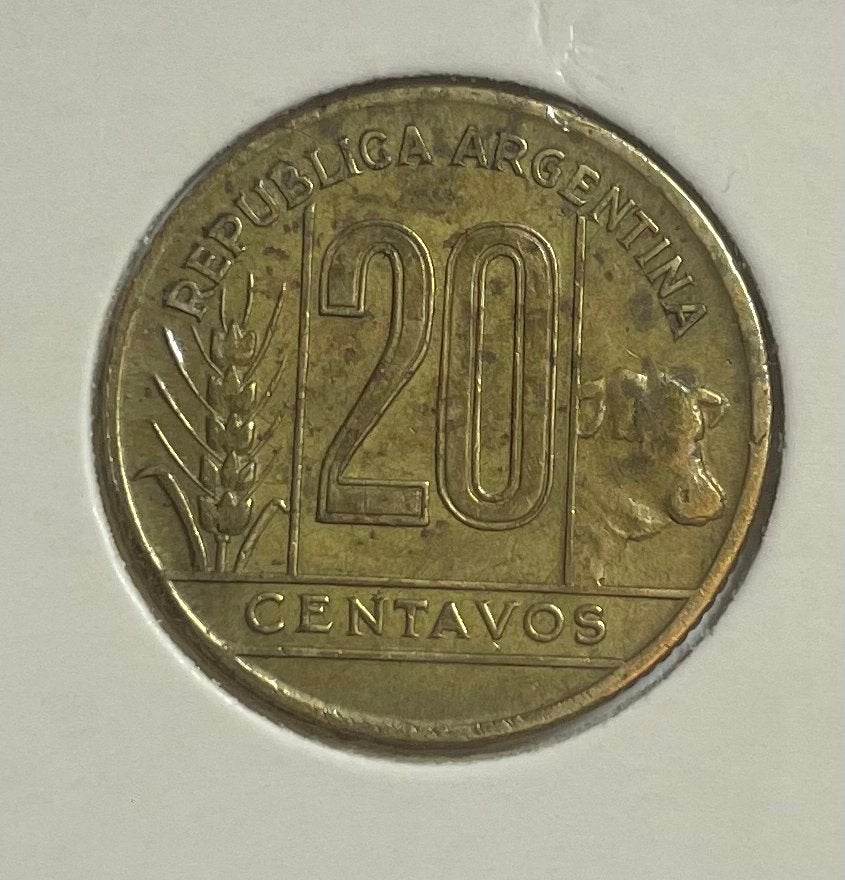 20 centavos Argentinië 1943, Postzegels en Munten, Ophalen of Verzenden, Zuid-Amerika