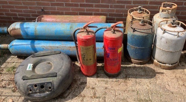 zuurstof gas cilinder lpg tank carbi schieten, Ophalen, Nieuw
