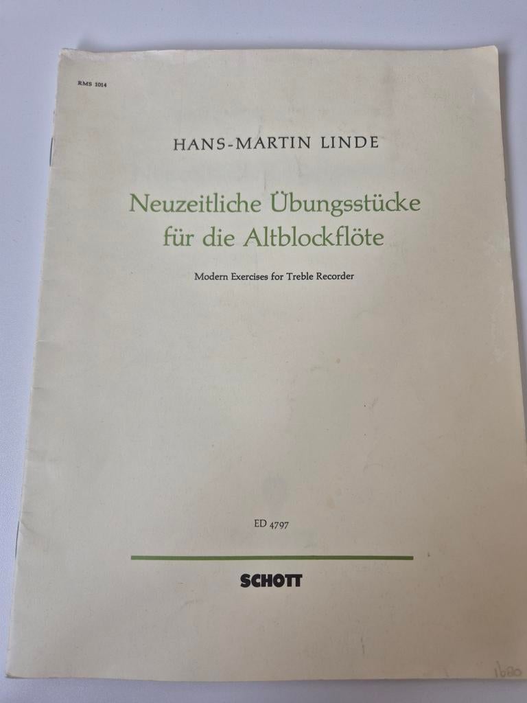 Studies voor altblokfluit Hans-Martin Linde, Ophalen of Verzenden, Gebruikt, Overige soorten, Blokfluit