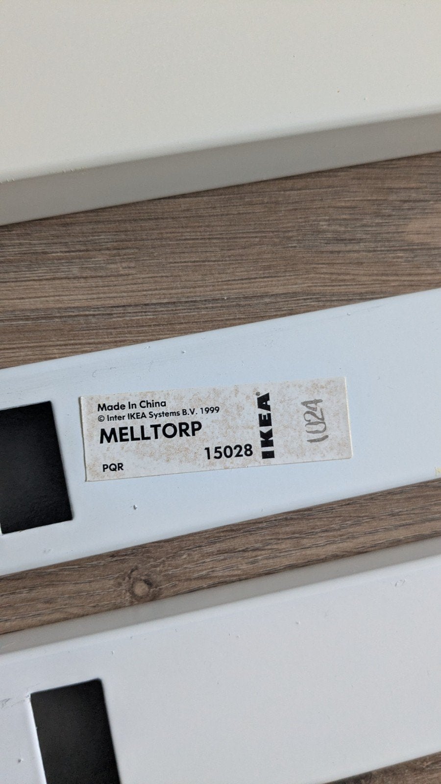 witte vierkante Ikea Melltorp (Vihals) tafel, Huis en Inrichting, Ophalen, Gebruikt, 50 tot 100 cm, Vierkant