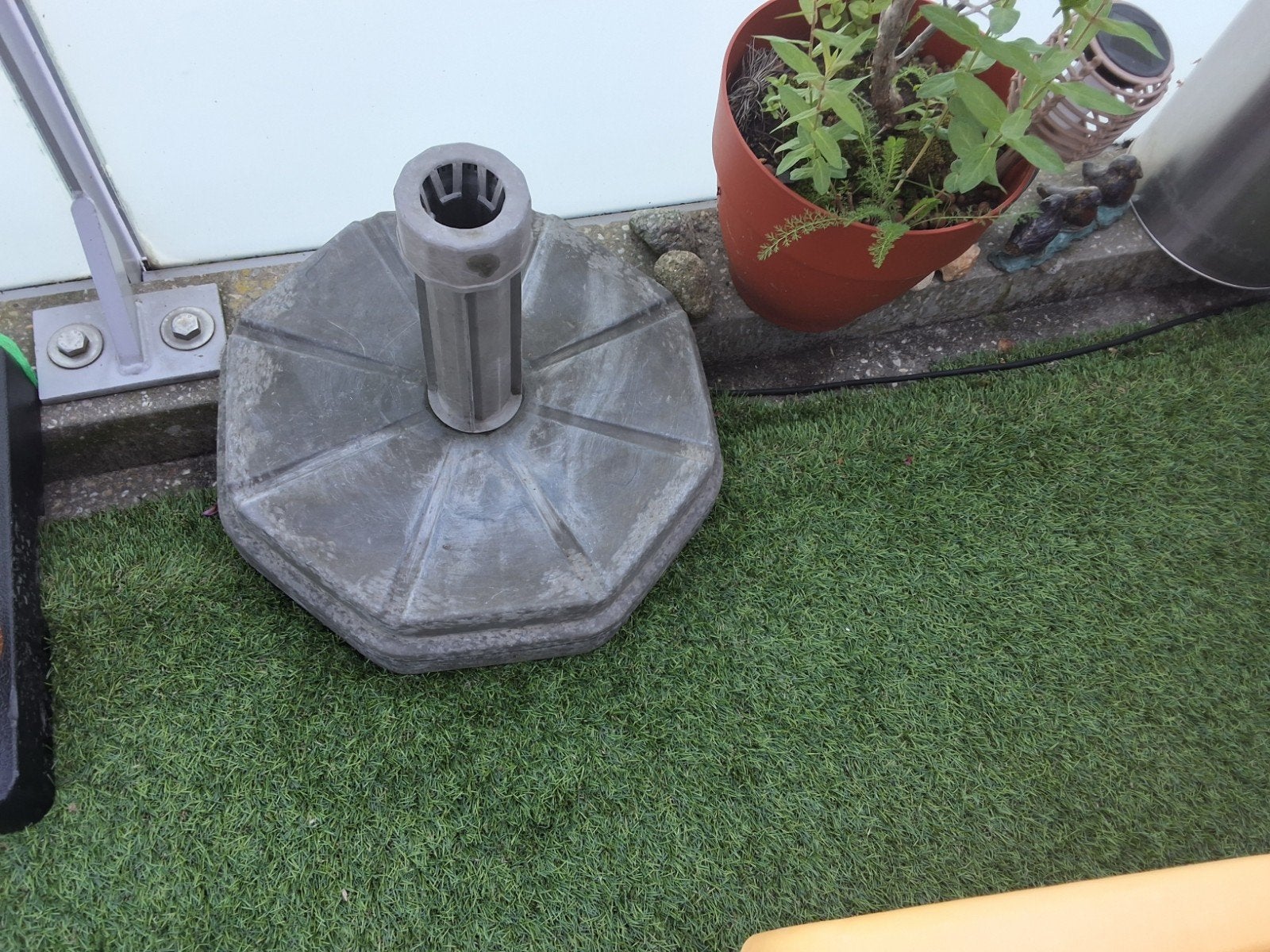 Extra zware betonnen parasolvoet te koop, Ophalen of Verzenden, Gebruikt, Parasolvoet