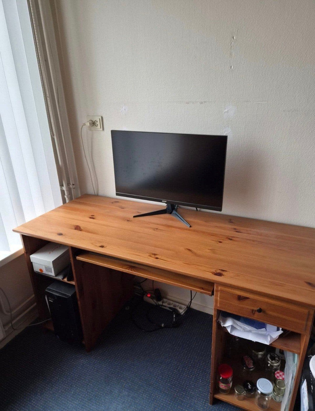 Ikea computermeubel 140x58x73, Huis en Inrichting, Ophalen of Verzenden, Gebruikt