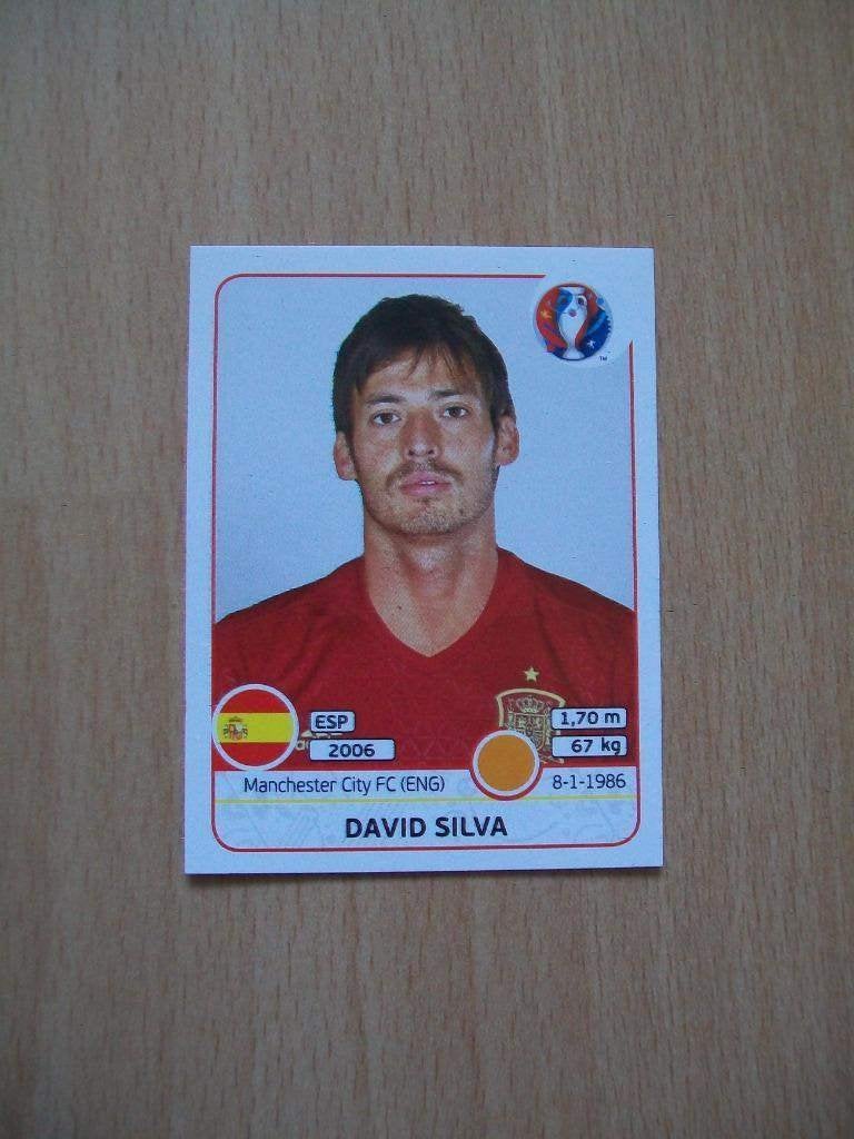 Voetbalplaatje UEFA Euro 2016 Panini nr.368 David Silva, Ophalen of Verzenden, Nieuw, Buitenlandse clubs, Poster, Plaatje of Sticker