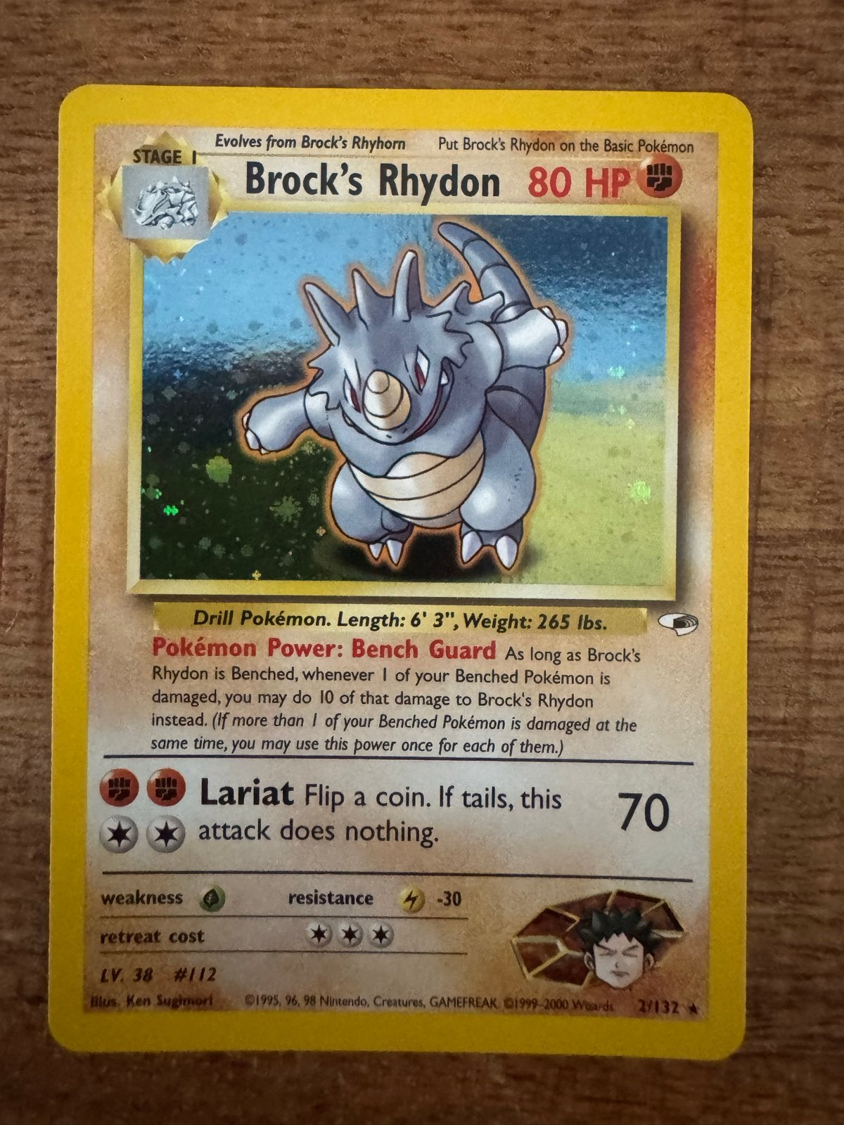Brock's Rhydon Pokémon Kaart - Gym Heroes Set, Ophalen of Verzenden, Losse kaart