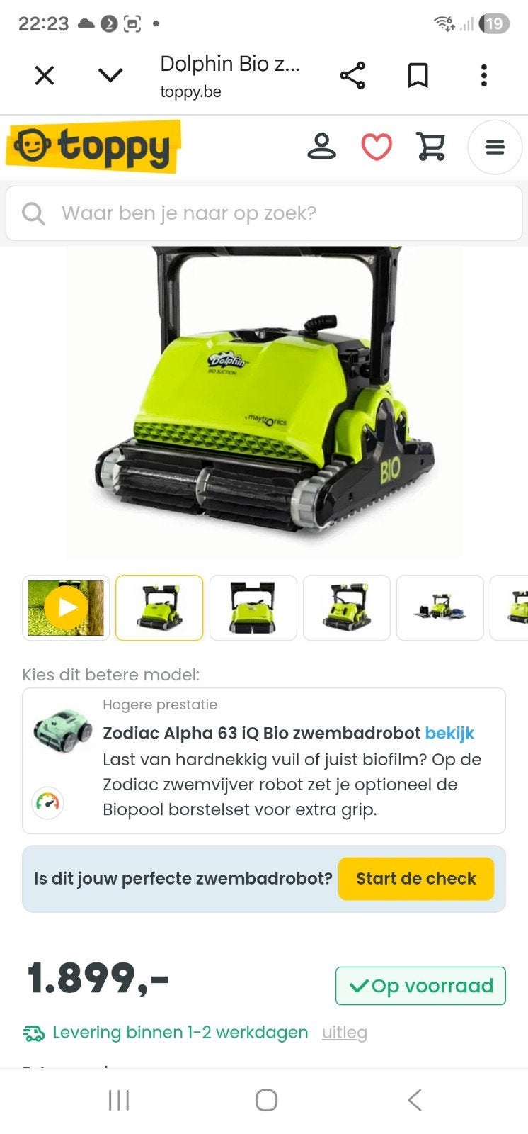 Zwembad vijver robot
Ophalen belgie limburg beringen, Ophalen