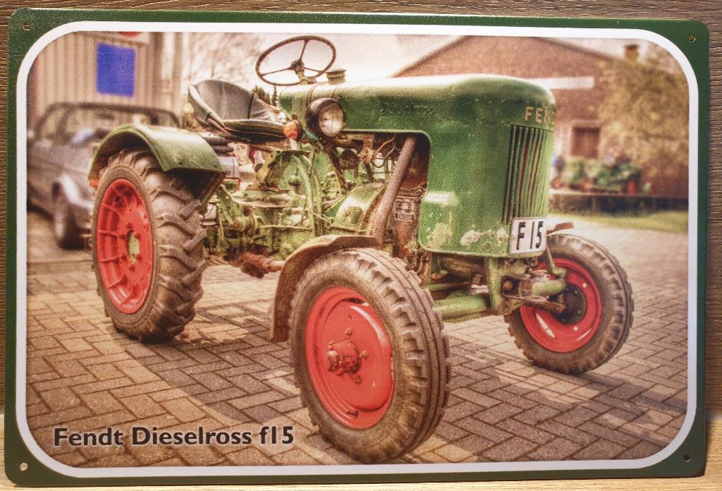 Fendt Dieselross F15 tractor reclamebord van metaal wandbord, Reclamebord, Info@deconoord.nl, Deco Noord, Nieuw