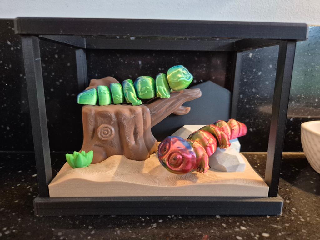 3D Geprinte Salamanders in Kooi - Uniek Decoratiestuk, Ophalen