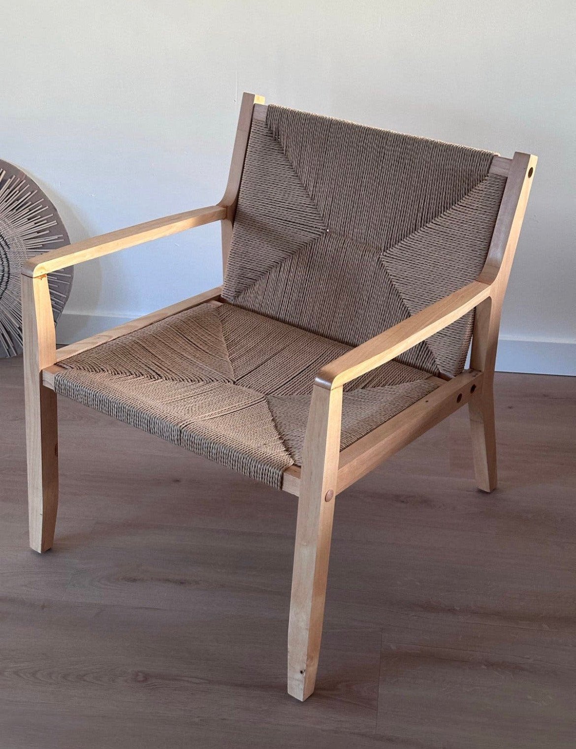 Fauteuil bohemian scandinavian, Tuin en Terras, Ophalen of Verzenden, Zo goed als nieuw, Wicker