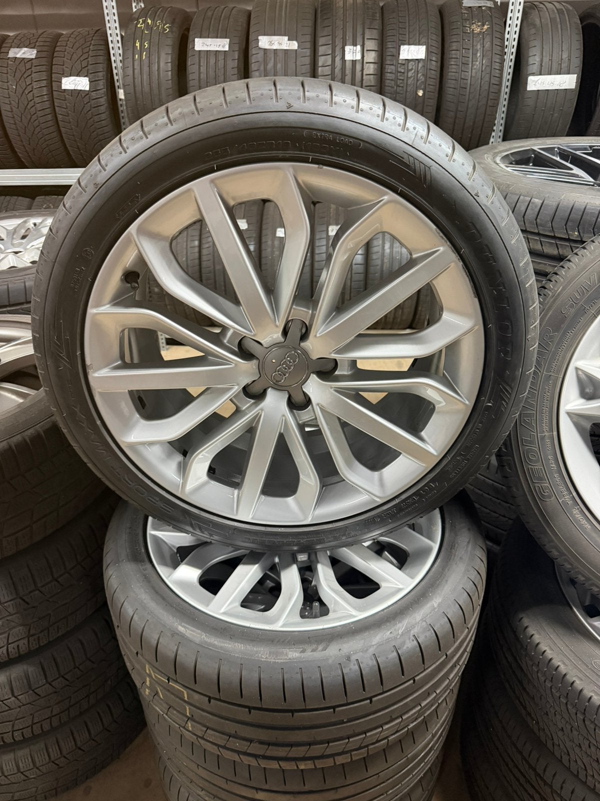Audi A6 S6 19 inch velgen Origineel 5x112 255/40/18 Dunlop, Ophalen of Verzenden, 19 inch, Zomerbanden, Banden en Velgen