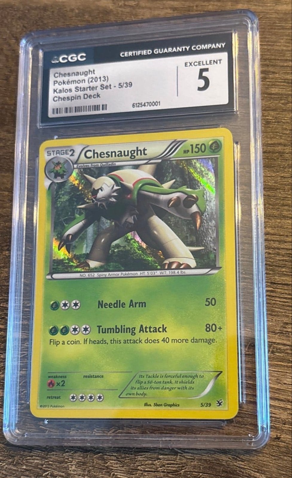 Chesnaught Pokémon Kaart (2013)(stapelkorting), Ophalen of Verzenden, Zo goed als nieuw, Losse kaart