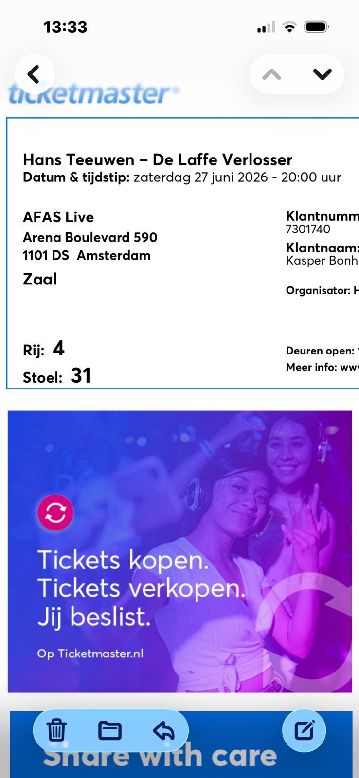 Hans Teeuwen Tickets, Tickets en Kaartjes, Twee personen