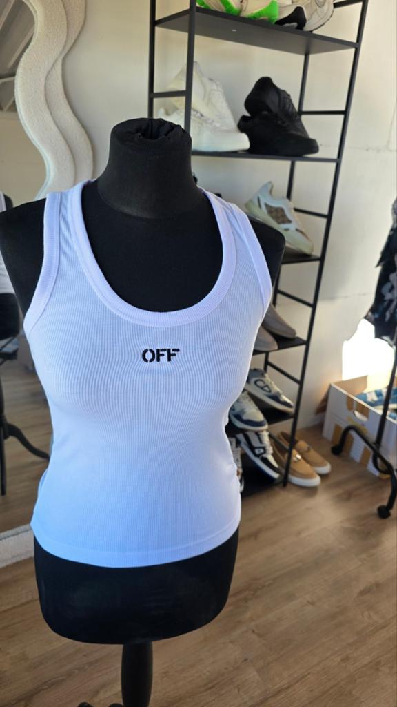 Off White tank top, Kleding | Dames, Sportkleding, Ophalen of Verzenden, Nieuw, Wit