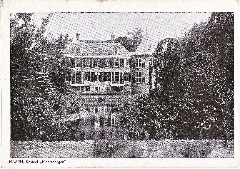 Maarn (U) Kasteel Maarsbergen 1955., Ophalen, 1940 tot 1960, Gelopen, Utrecht