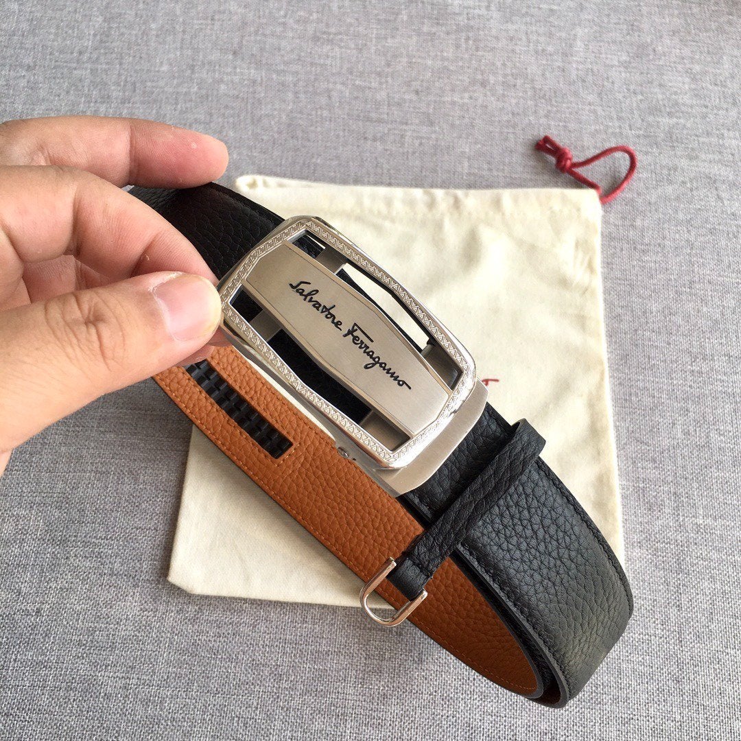Salvatore Ferragamo riem NIEUW, Zwart, Nieuw, Riem of Ceintuur, 105 tot 115 cm