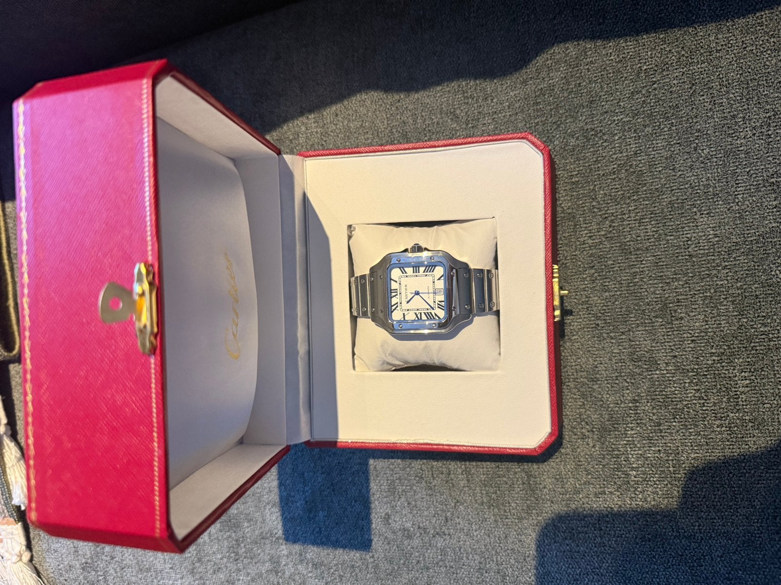 Cartier santos large, Overige merken, Staal, Staal, Polshorloge