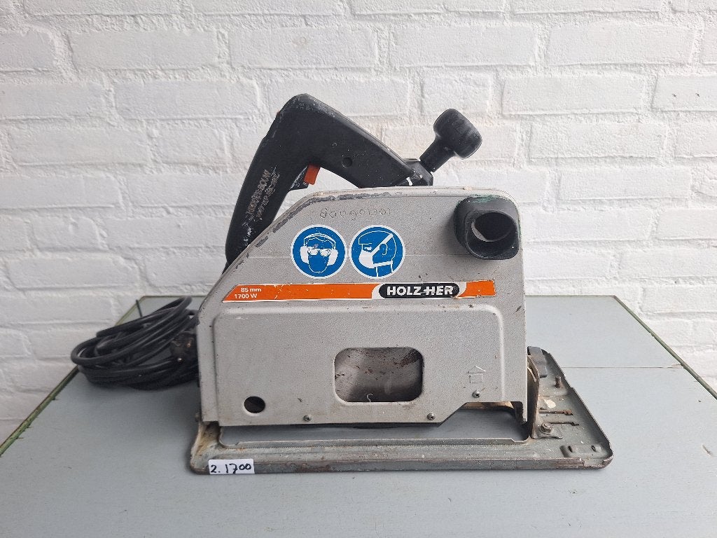 Holzher 2120 inval cirkelzaag 1700w (2), Gebruikt, Cirkelzaag, 70 mm of meer, Ophalen of Verzenden