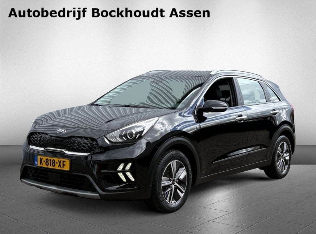 Kia Niro 1.6 GDi Hybrid DynamicLine | Navigatie | Cruise Con, Auto's, Automaat, Stof, Gebruikt, Zwart