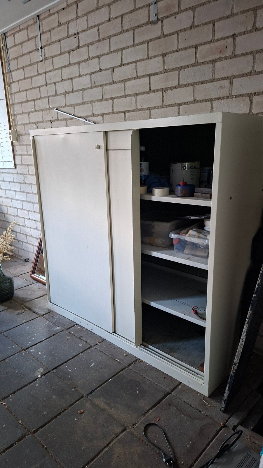 Stalen werkplaats kast, Ophalen, Gebruikt, 100 tot 150 cm, 150 tot 200 cm