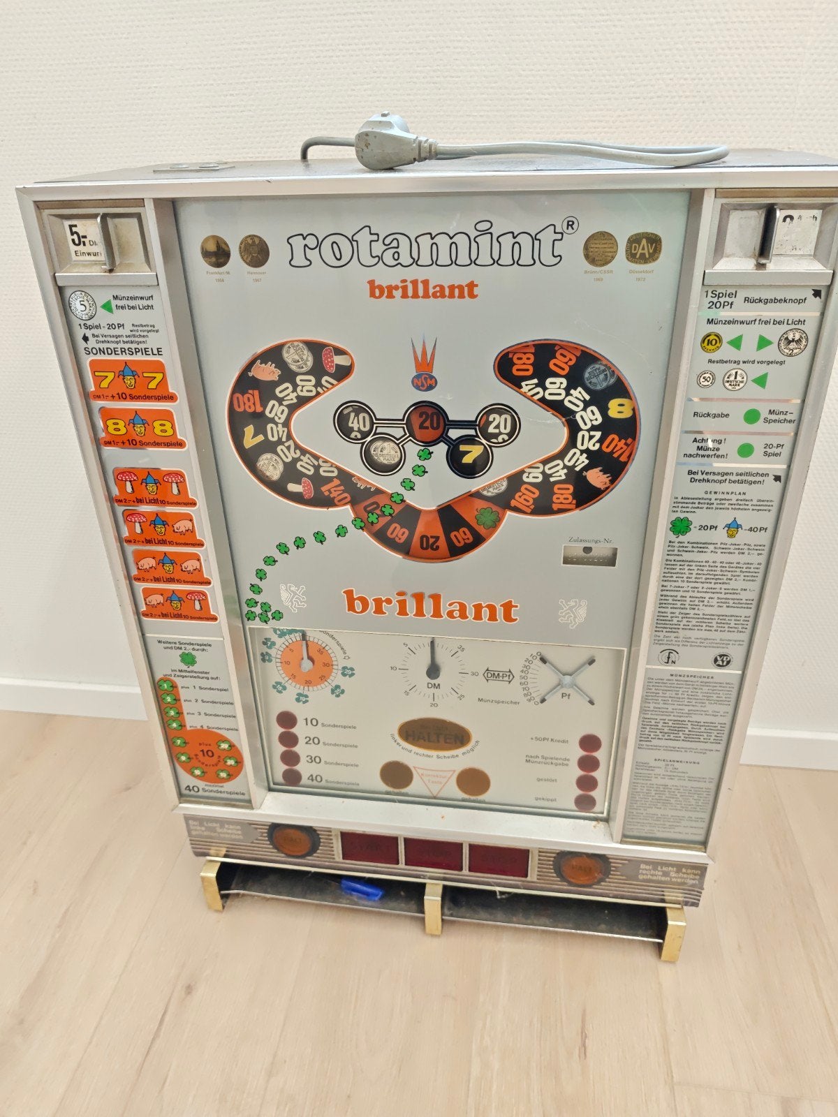 Rotamint Brillant Gokautomaat - Vintage Speelplezier, Overige munten, Ophalen, Gebruikt