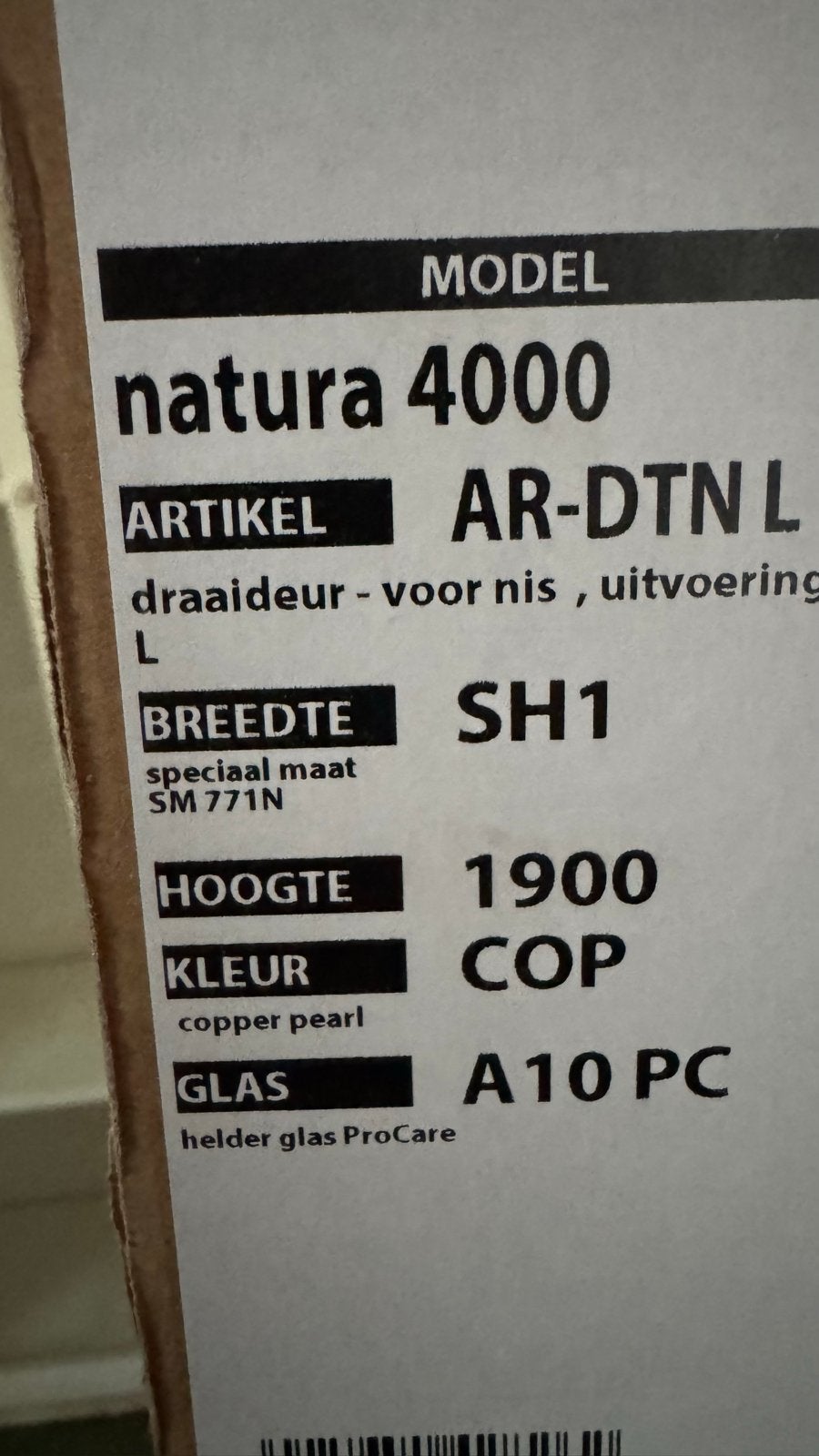 Nieuw in doos: Douchedeur Duka draaideur nis h=190cm b=80cm, Ophalen, Nieuw, Glas, Douche