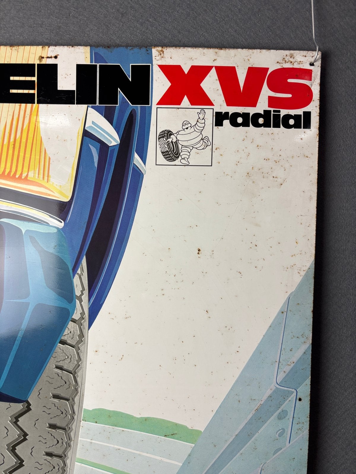 Michelin Bibendum XVS Radial blikken reclamebord 80x60 cm, Reclamebord, ., Ophalen of Verzenden, Zo goed als nieuw